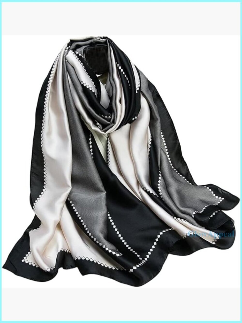 Large Satin Scarf 70x35 Inches Silky Shawl Wrap Hair Accessory